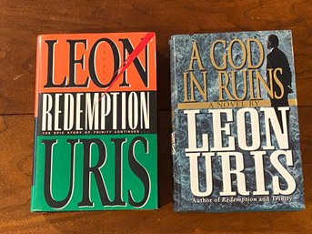 Redemption & A God In Ruins By Leon Uris SIGNED