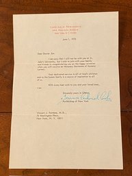 Terence Cardinal Cooke RARE Typed Letter SIGNED With Envelope