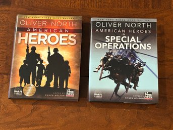 American Heroes & American Heroes In Special Operations By Oliver North SIGNED & Inscribed