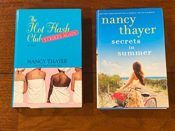 The Hot Flash Club Strikes Again & Secrets In Summer By Nancy Thayer SIGNED First Editions