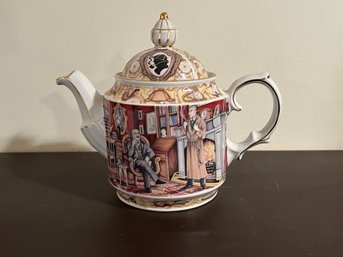 James Sadler 'fireside' Sherlock Holmes Ceramic Teapot Made In England