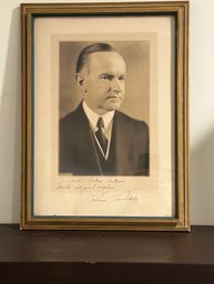 President Calvin Coolidge Framed Picture SIGNED & Inscribed By Coolidge (Pickup Only)