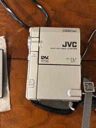 JVC GR-DVM70 Digital Video Camera With Two Rechargeable Batteries, Charging Base, Remote Control & Case