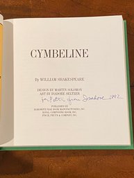 Cymbeline By William Shakespeare SIGNED & Inscribed By Illustrator Isadore Selter To His Nephew In Slipcase