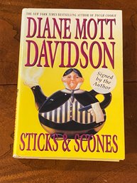 Sticks & Scones By Diane Mott Davidson SIGNED First Edition