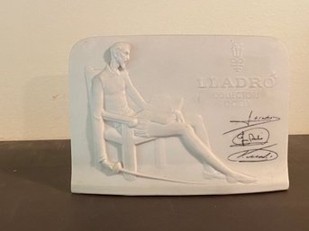 Lladro Collectors Society 1985 Don Quixote Signed Shell Plaque Made In Spain