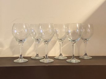 Set Of Six Red Wine Glasses (pickup Only)