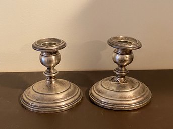 Goram Sterling Candlesticks With Rod Of Other Metal