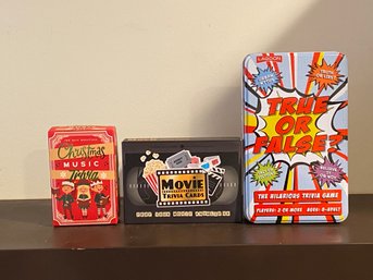 Group Of Trivia Cards & Games