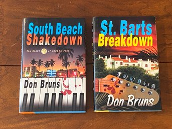 South Beach Shakedown & St. Barts Breakdown By Don Bruns SIGNED & Inscribed First Editions