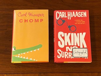 Chomp & Skink No Surrender By Carl Hiaasen SIGNED First Editions First Printings