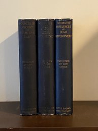 Evolution Of Law By Albert Kocourek SIGNED & Inscribed First Edition 3 Volumes