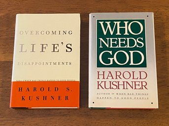 Overcoming Life's Disappointments & Who Needs God By Harold S. Kushner SIGNED First Editions