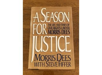 A Season For Justice By Morris Dees Signed First Edition