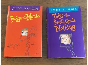 Fudge-a-mania & Tales Of A Fourth Grade Nothing By Judy Blume Signed & Inscribed First Editions
