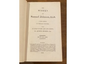 The Works Of Samuel Johnson, LL.D. Volume 3 Only 1816