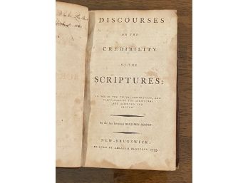 Discourses On The Credibility Of The Scriptures Bt Reverend Benjamin Bennet 1795