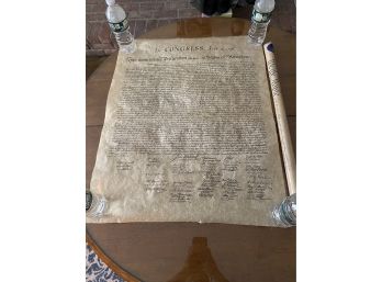 Replicas Of The Declaration Of Independence & The Constitution