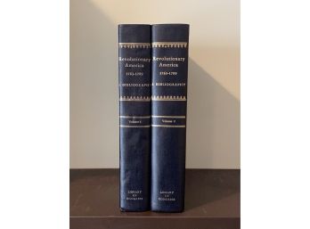 Revolutionary America 1763-1789 A Bibliography In Two Volumes Published By The Library Of Congress