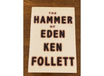 The Hammer Of Eden By Ken Follett First Edition First Printing