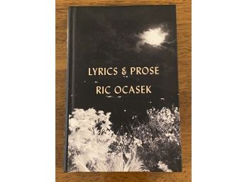 Lyrics & Prose By Ric Ocasek First Edition First Printing