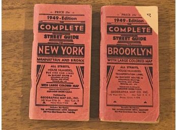 1949 Complete Street Guides To New York And Brooklyn