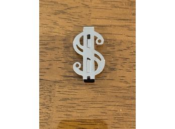 Sterling Silver $ Sign Money Clip