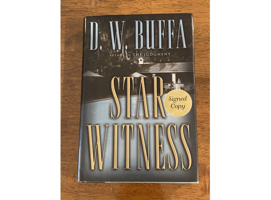 Star Witness By D. W. Buffa Signed First Edition