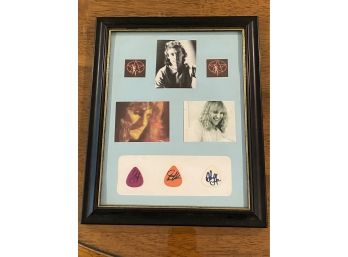 Rush Signed Framed Guitar Picks - Geddy Lee, Neil Peart And Alex Lifeson