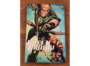 Green Arrow The Archer's Quest By Brad Meltzer Signed On Attached Bookplate