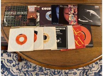 Lot Of 45s Inscluding Simple Minds, Tears For Tears, Phil Collins And U2