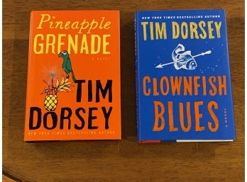 Pineapple Grenade & Clownfish Blues By Tim Dorsey SIGNED First Editions