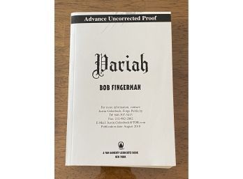 Pariah By Bob Fingerman SIGNED Advance Uncorrected Proof First Edition