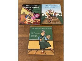 Sheila & Letty Sustrin SIGNED & Inscribed Children's Book Lot The Teacher Who Would Not Retire