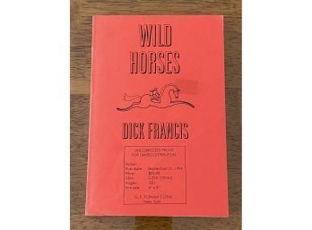 Wild Horses By Dick Francis SIGNED Uncorrected Proof First Edition