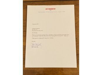 Jeff Foxworthy Typed Letter SIGNED
