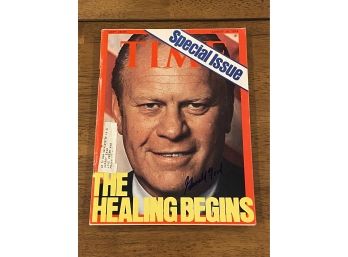 Time Magazine From August 19, 1974 SIGNED By Gerald Ford