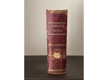Manual For The Use Of The Legislature Of The State Of New York 1894 John Palmer Secretary Of State