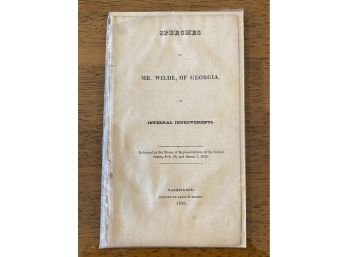 Speeches Of Mr. Wilde, Of Georgia On Internal Improvements 1828