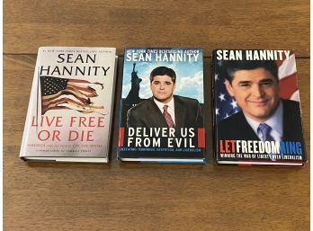 Sean Hannity SIGNED Editions - Live Free Or Die, Deliver Us From Evil, Let Freedom Ring