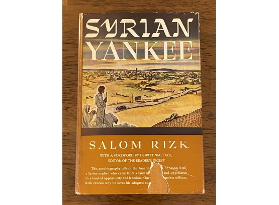 Syrian Yankee By Salon Rizk Signed First Edition