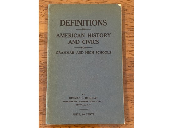 Definitions In American History And Civics 1912