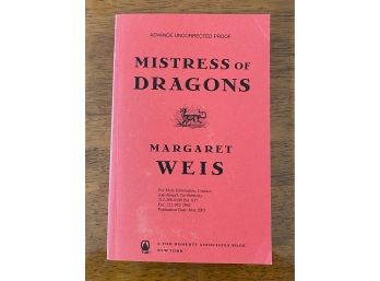Mistress Of Dragons By Margaret Weis Advance Uncorrected Proof