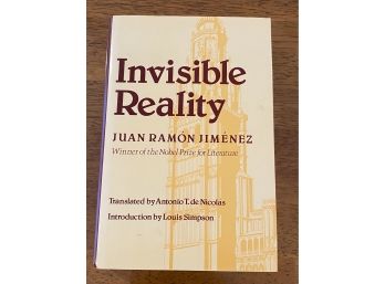 Invisible Reality By Juan Ramon Jimenez Translated & Signed By Antonio T. De Nicolas