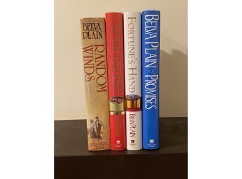 Belva Plain SIGNED First Editions - Random Winds, After The Fire,  Fortune's Hand & Promises