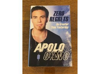 Zero Regrets By Apolo Ohno SIGNED & Inscribed First Edition