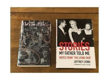 What A Time It Was & Stories My Father Told Me By Jeffrey Lyons SIGNED First Editions