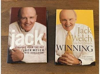 Jack Straight From The Gut & Winning By Jack Welch SIGNED First Editions