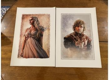 Game Of Throne Daenerys And Tyrion Prints SIGNED By The Artist Jason Palmer (Pick Up Only)