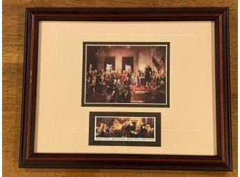 July 4th 1776 Framed Picture With Commemorative Stamps